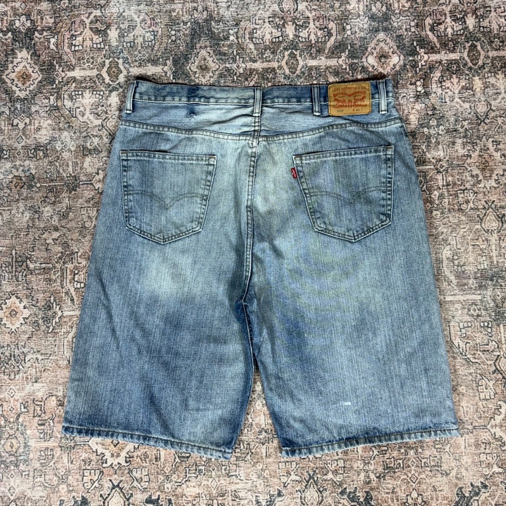 Levis 569 Baggy Jorts Size 40 Light Blue Wash